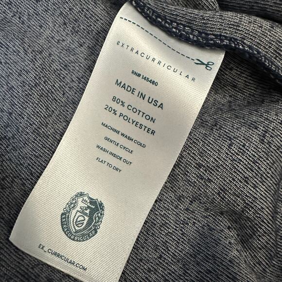 EXTRACURRICULAR Velour Jacket Navy Blue Full Zip Track Training Outdoor - Picture 7 of 8